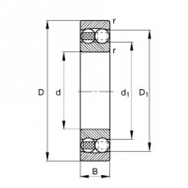 100 mm x 180 mm x 46 mm  FAG 2220-M  Self Aligning Rodamientos de bolas #1 image