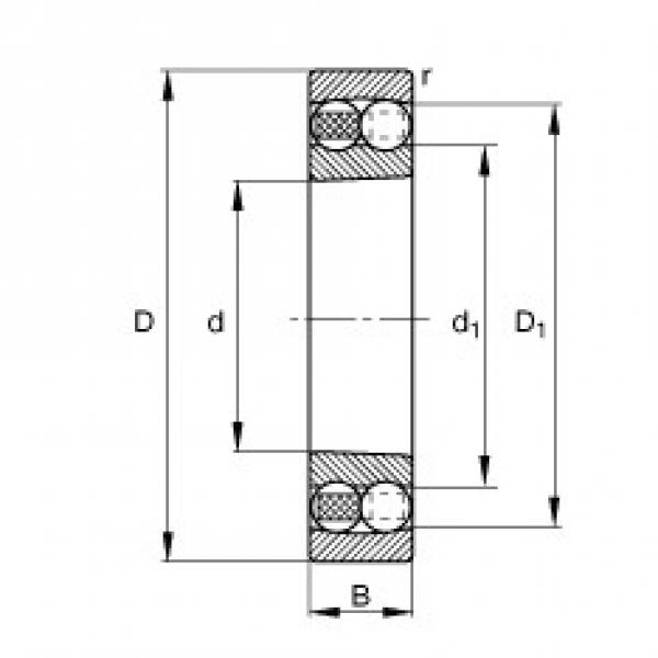 110 mm x 200 mm x 53 mm  FAG 2222-K-M-C3  Self Aligning Rodamientos de bolas #1 image